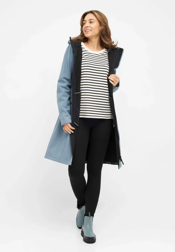 ILSE JACOBSEN Mantel RAIN37L In Winter Ocean 4