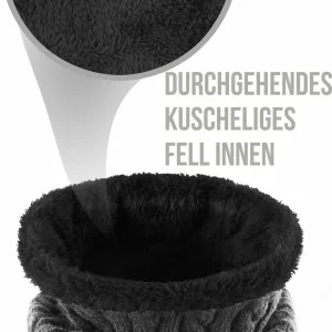 Normani Winter-Fellschal Kebili In Grau/Schwarz 6
