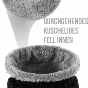 Normani Winter-Fellschal Kebili In Schwarz/Grau 6