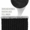Normani Winter-Fellschal Kebili In Schwarz/Grau 10